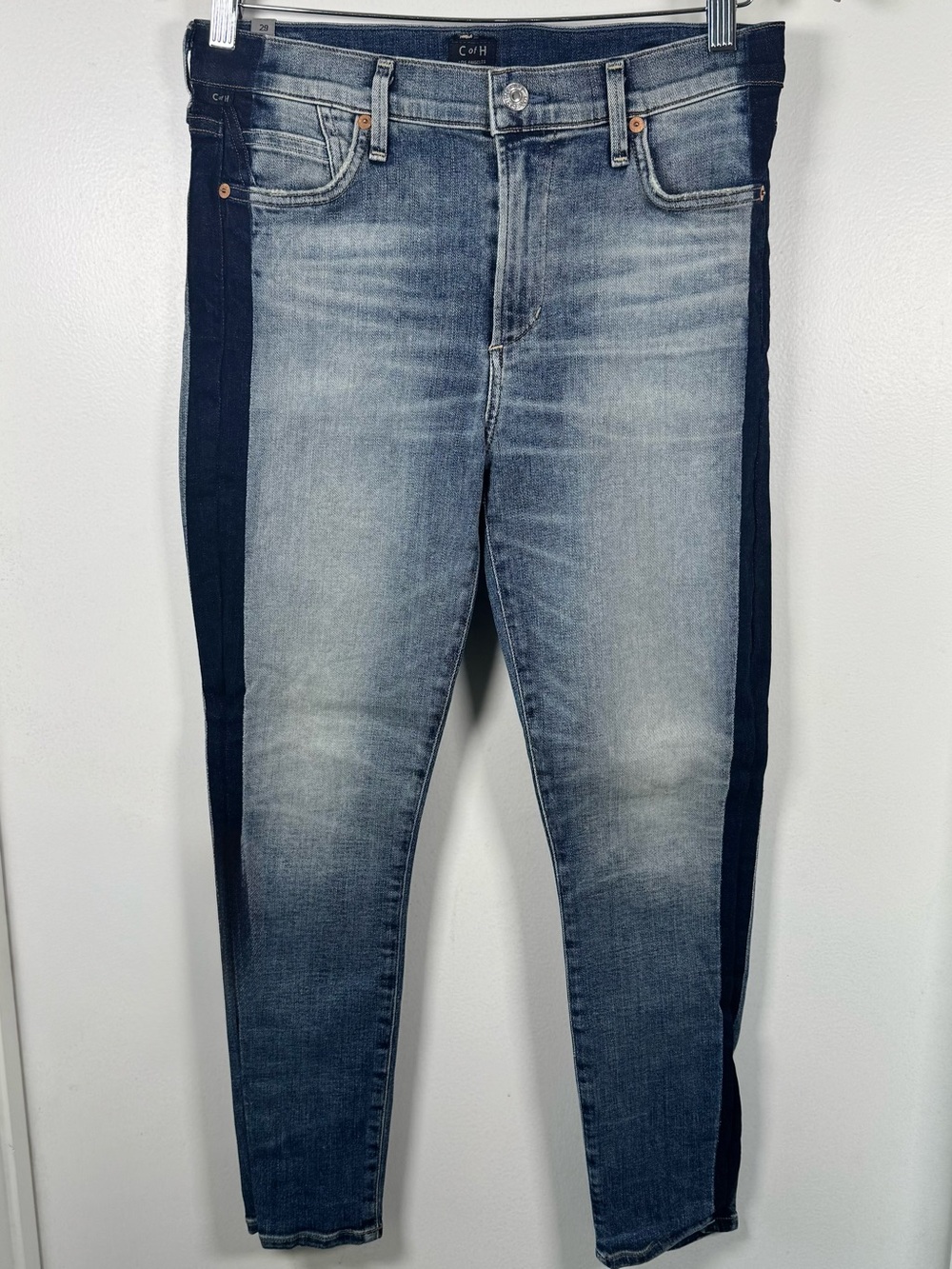 Citizens of Humanity Rocket Crop High Rise Skinny jeans Womens 29 Side Stripe EU
